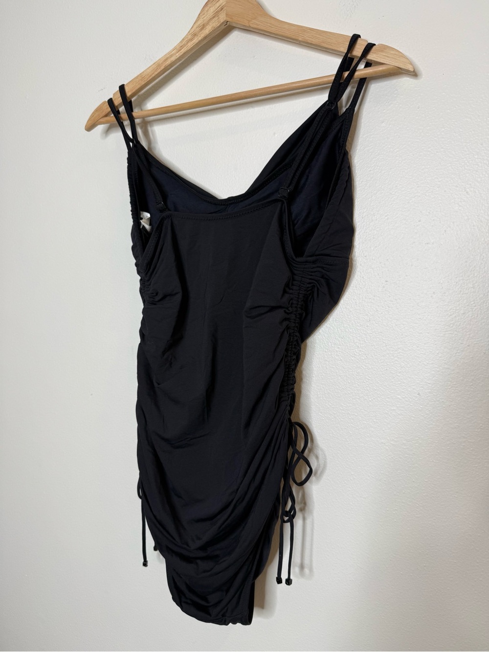 DKNY Ruched Sides Double Layer Top Slimming Black one piece size 14 - Picture 8 of 8